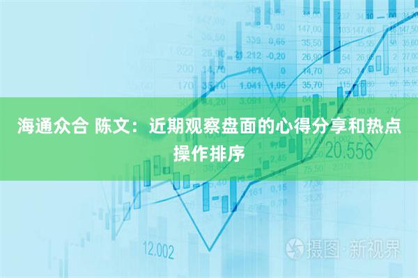 海通众合 陈文：近期观察盘面的心得分享和热点操作排序